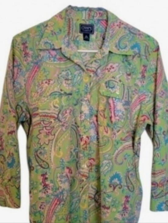 Chaps Tops - SUMMER SALE! Chaps Pastel Paisleys Button Down Shirt